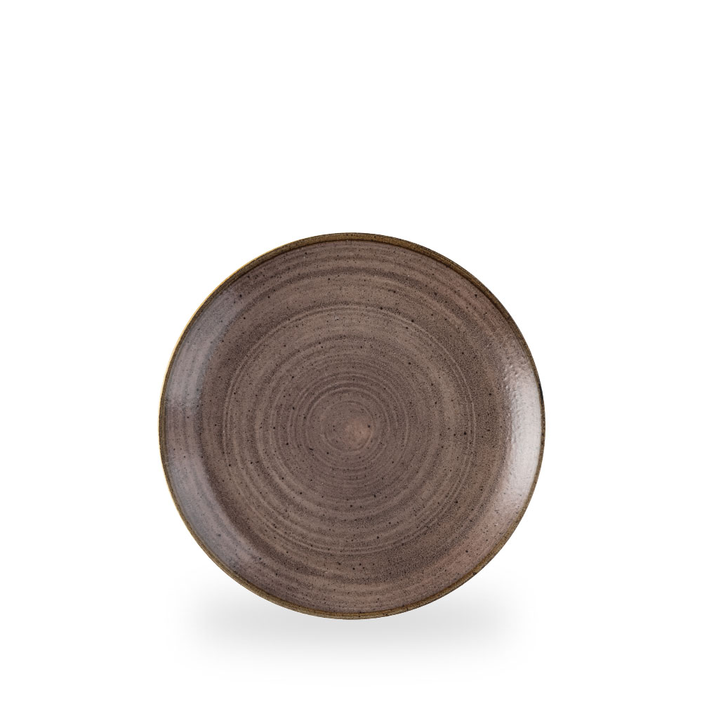 Churchill Stonecast Raw Brown Teller Flach Coup 21.7 cm 