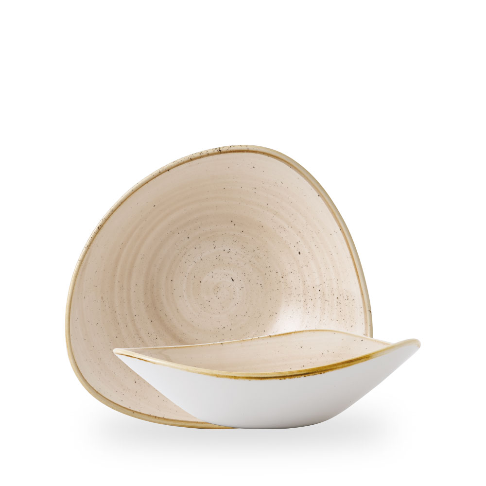 Churchill Stonecast Nutmeg Cream Bowl Dreieck.23,5 cm, 60Cl
