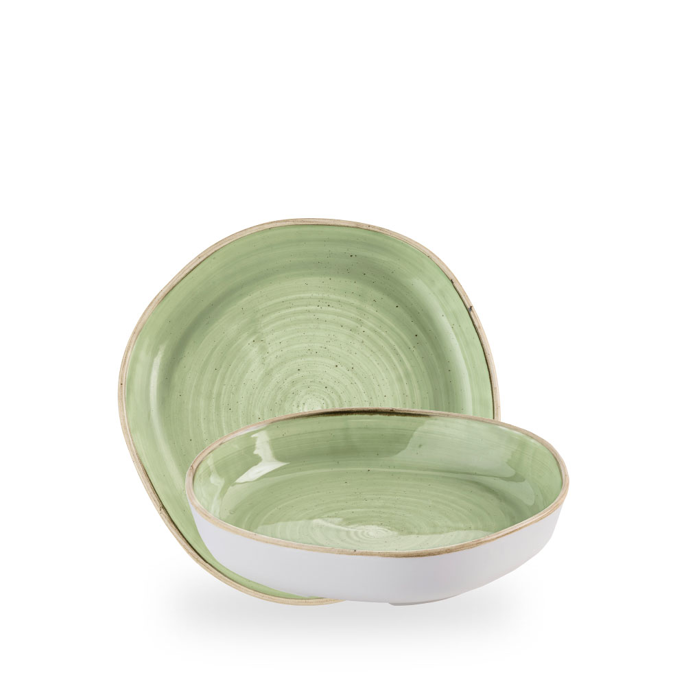 Churchill Stonecast Sage Green Teller Tief Mit Steilrand Organic 23 cm