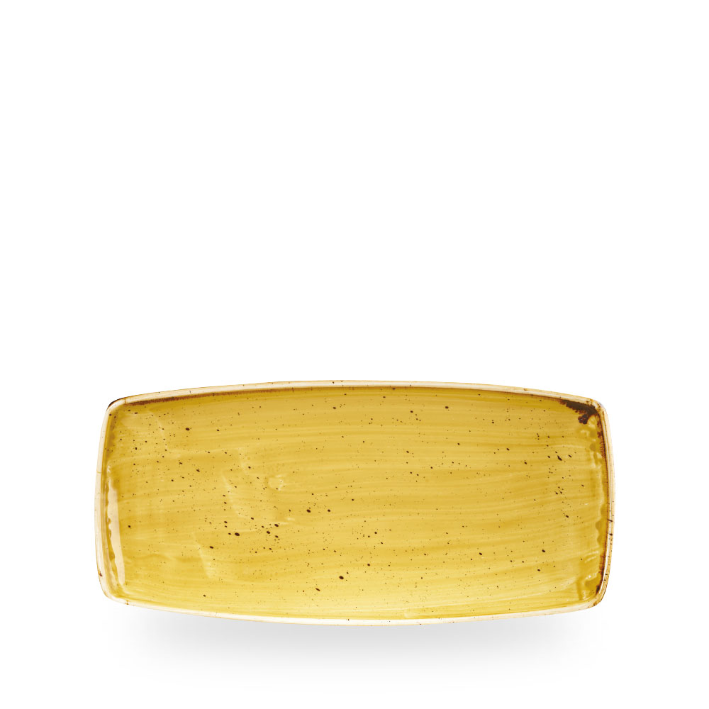 Churchill Stonecast Mustard Oblong Platte 29,5 cm