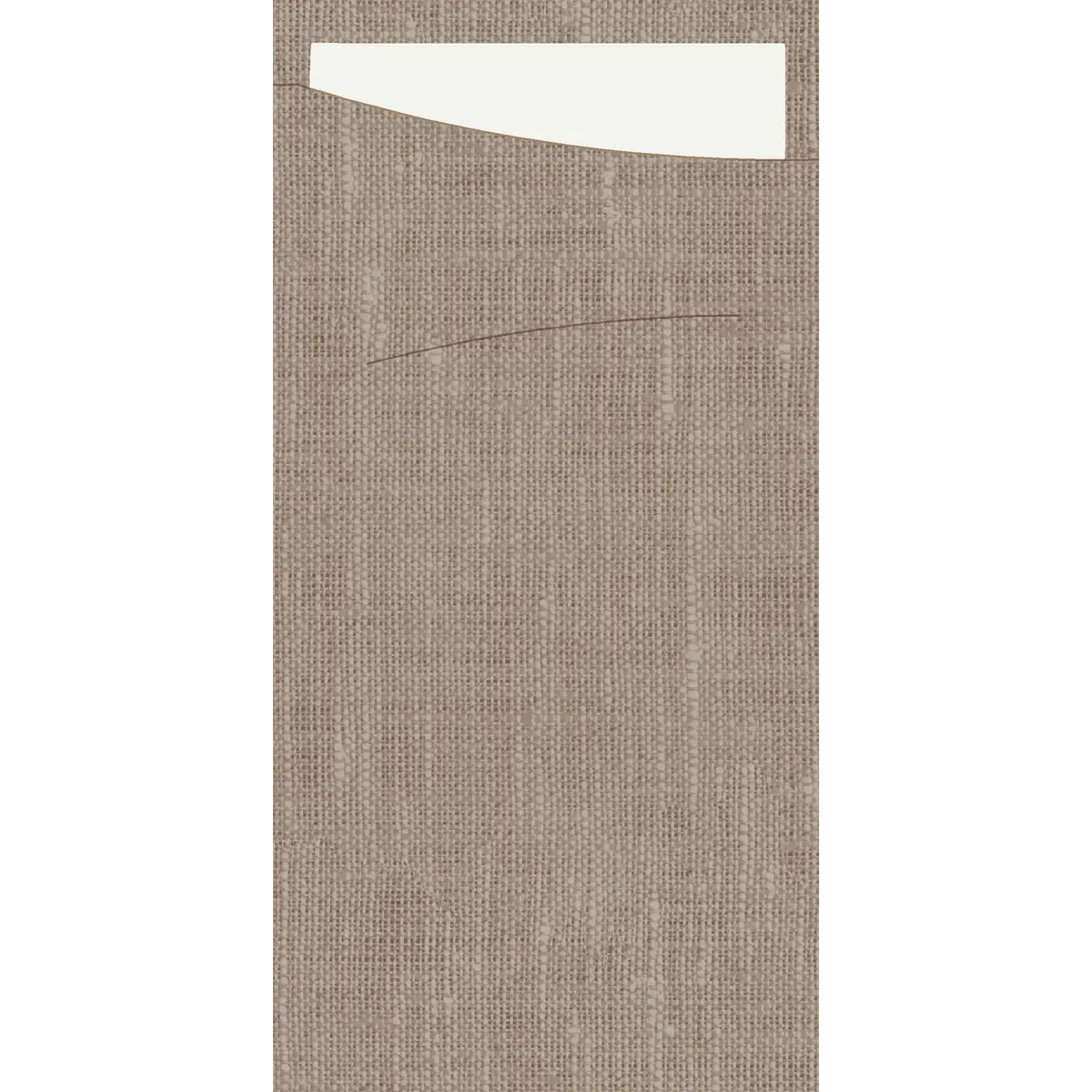 Sacchetto BIO Dunisoft, greige, Serviette weiß, 230 x 115 mm