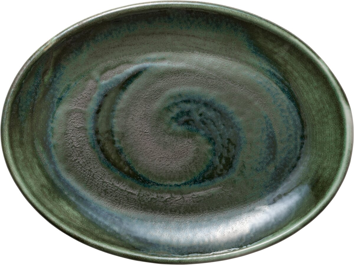 Perfect Match Avocado - Platte oval coup, 25 x 19 cm
