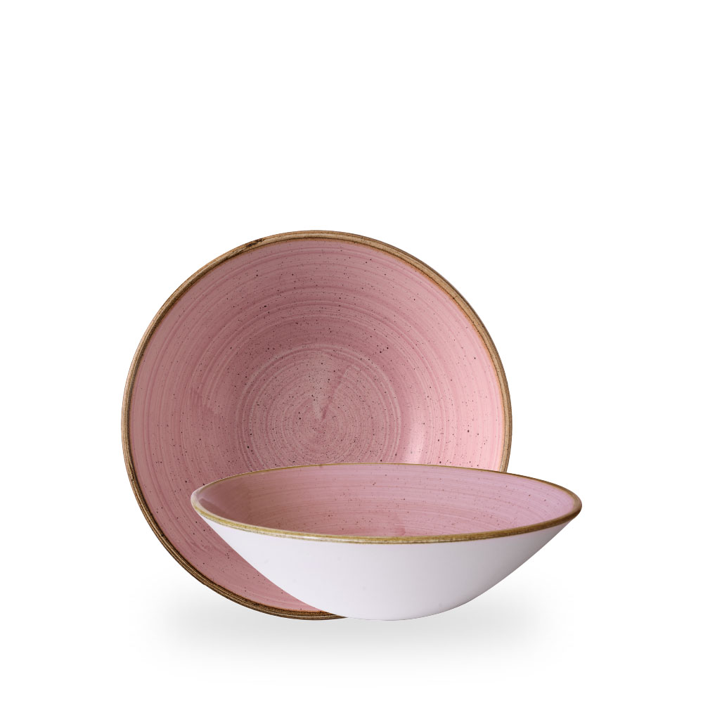Churchill Stonecast Petal Pink Teller Tief Coup 22 cm