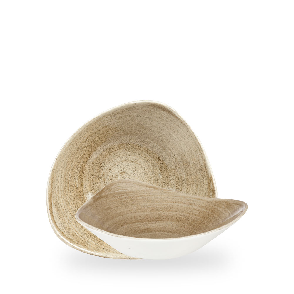 Churchill Stonecast Patina Antique Taupe Bowl Dreieck.23,5 cm, 60Cl