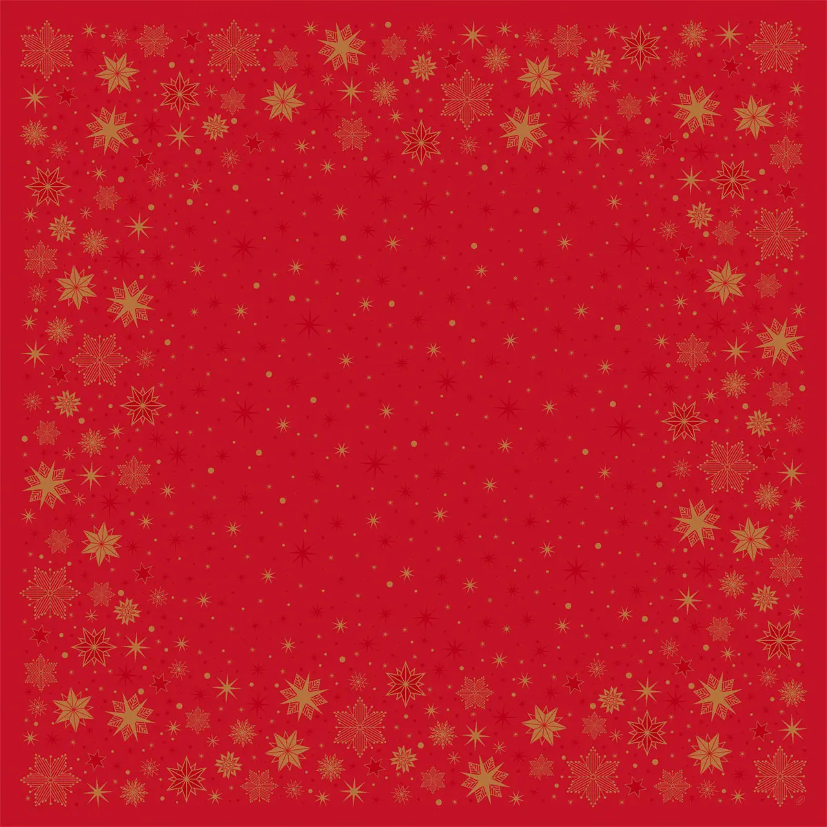 Mitteldecken Dunisilk - Stargazing Red, 84 x 84 cm