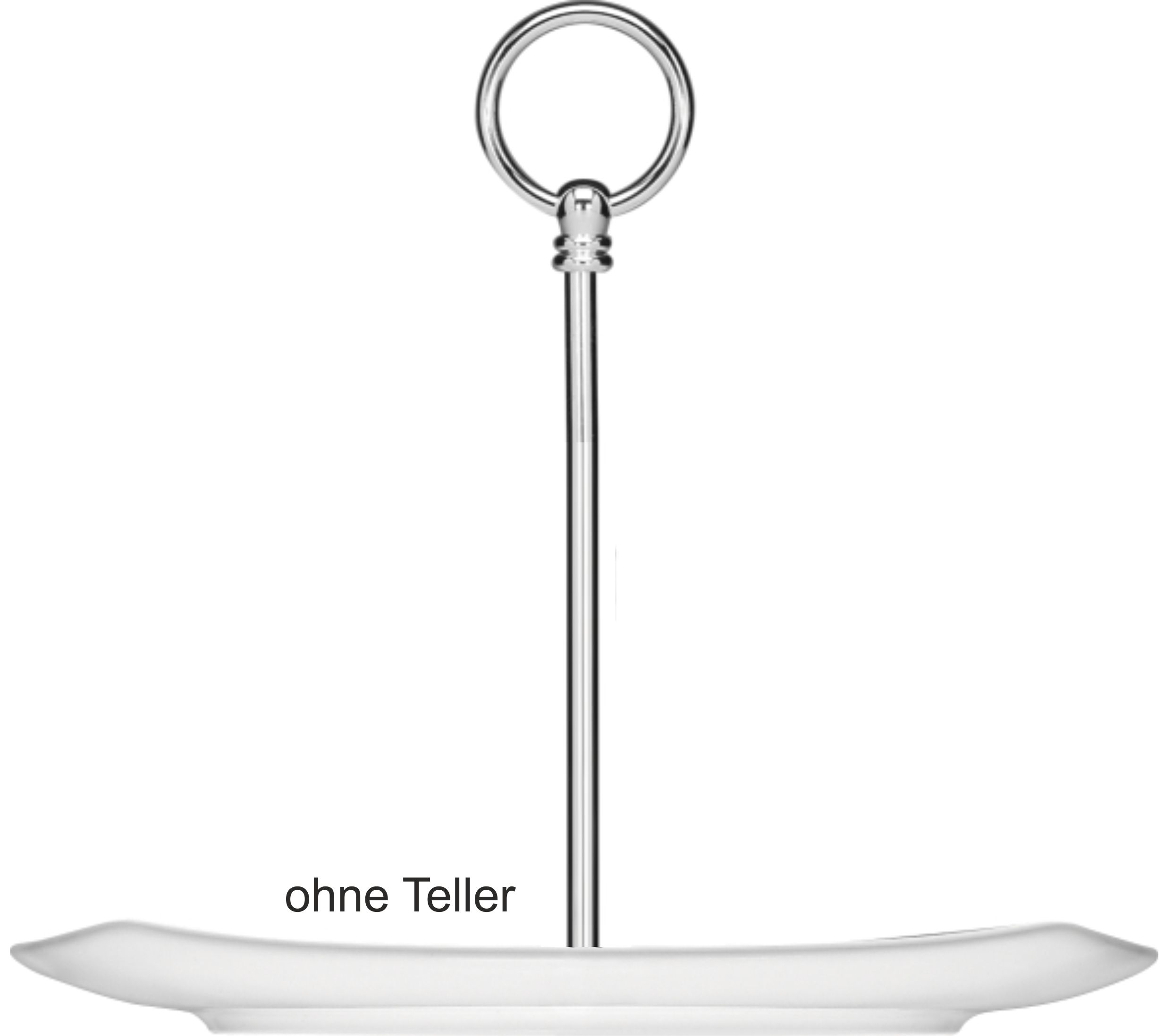 Etageren - Metallstab für 1 Teller, versilbert