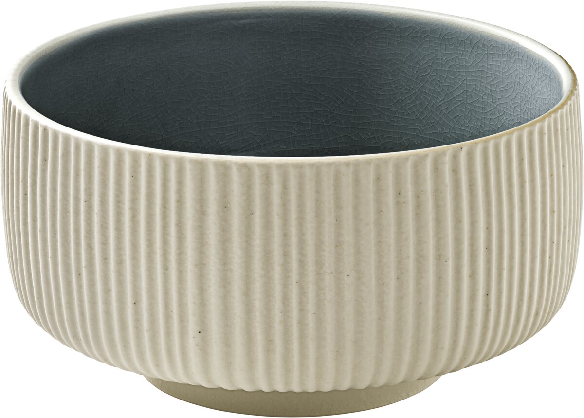 Nara Grey - Schüssel rund Relief, grau, 15 cm, 0.88 ltr.