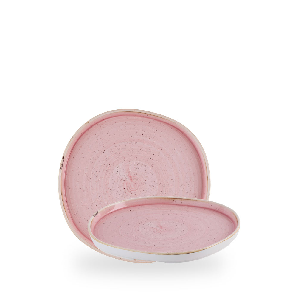 Churchill Stonecast Petal Pink Teller Flach Mit Steilrand Organic 21 cm