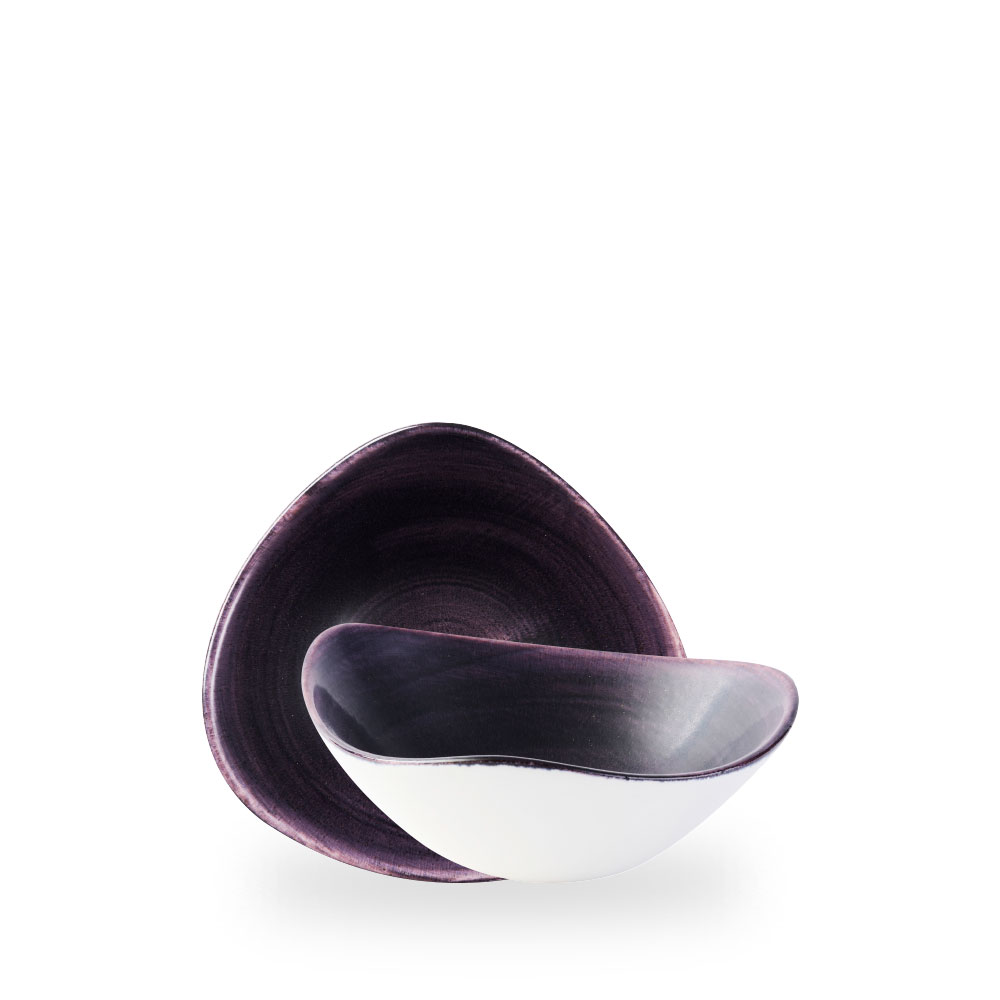 Churchill Stonecast Patina Deep Purple Bowl Dreieck 18.5 cm
