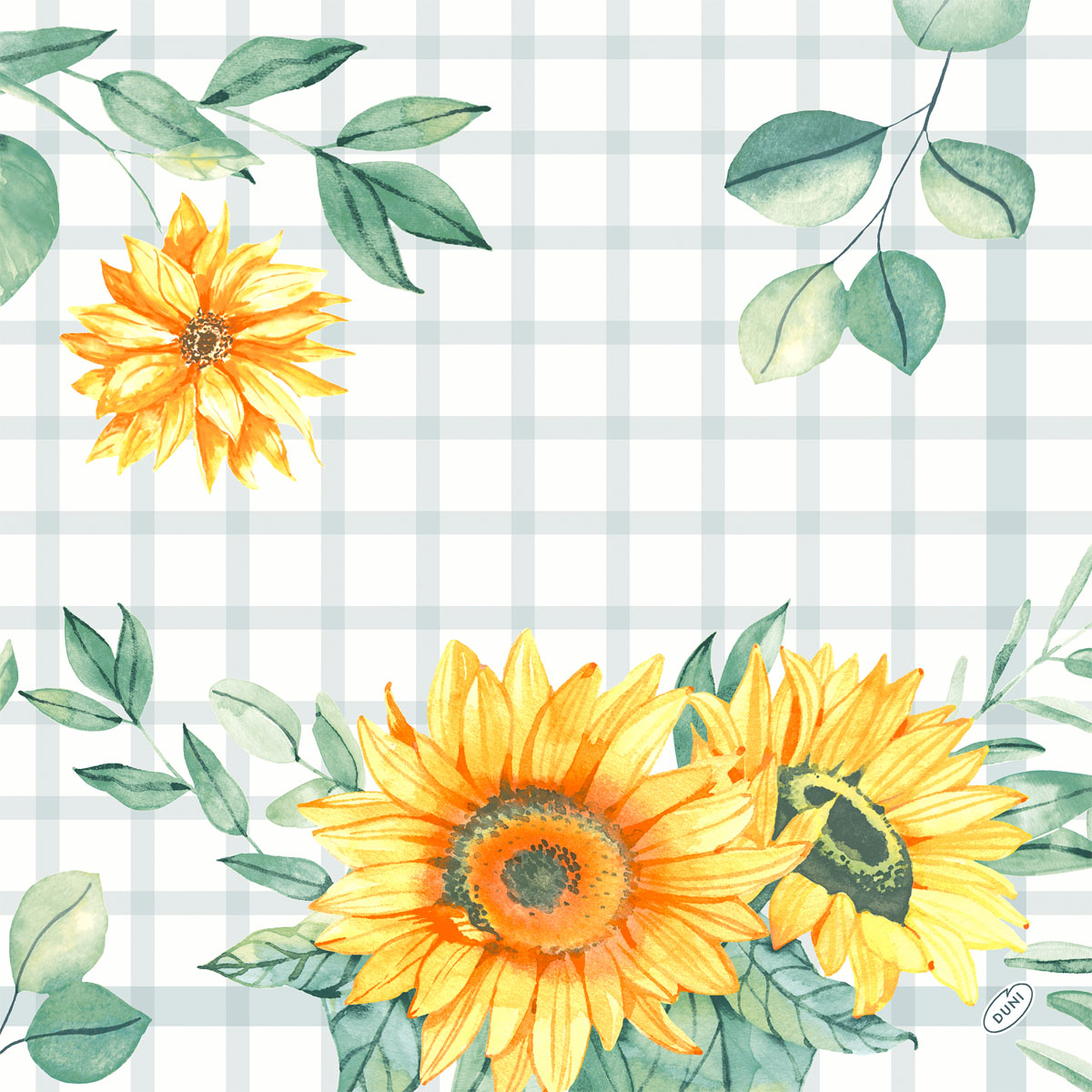 Klassikservietten - Sunflower Day, 40 x 40 cm, 4-lagig, geprägt, 1/4 Falz