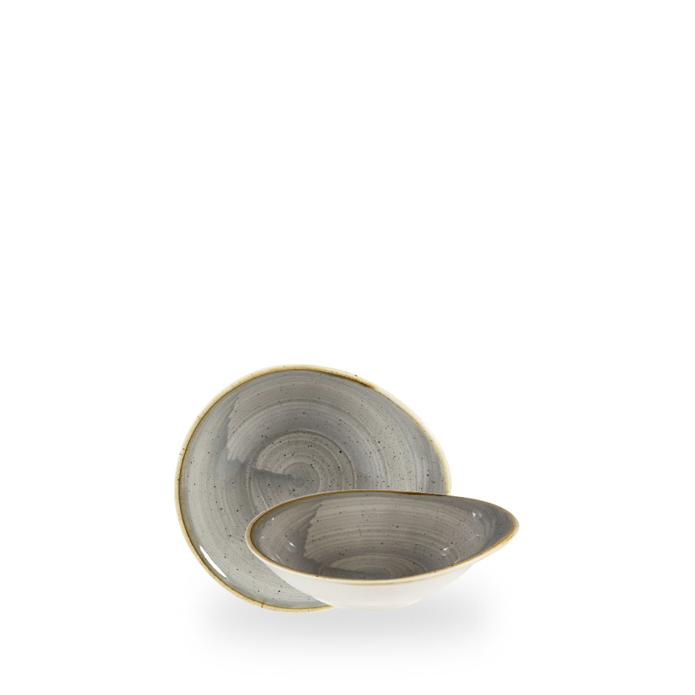 Churchill Stonecast Grey Schale Oval Tief 16.1 x 14.5 cm