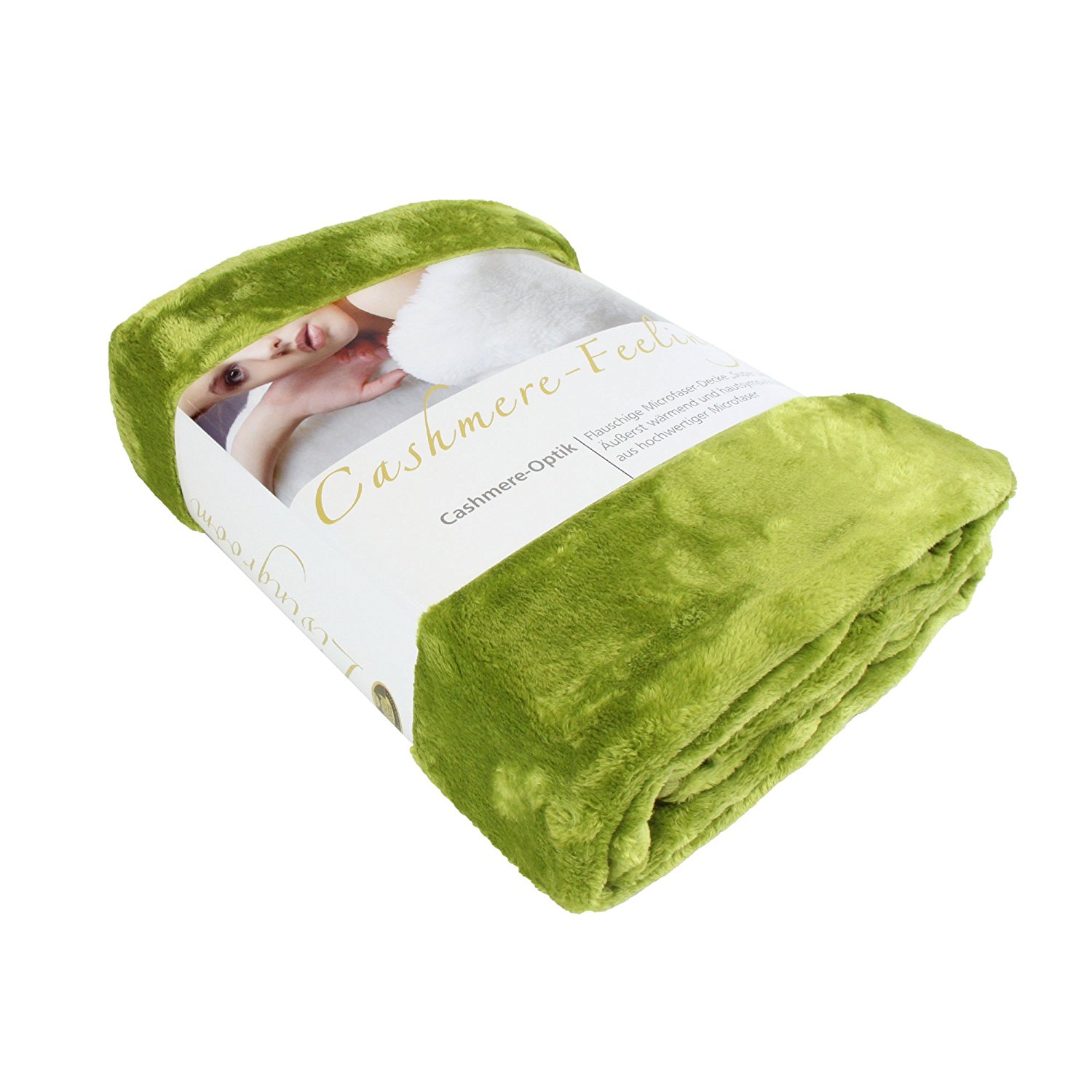 Microflauschdecke Cashmere Feeling, 130 x 170 cm, limone