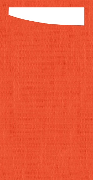Sacchetto Dunisoft-Serviettentasche, Sun Orange, Serviette weiß, 230 x 115 mm