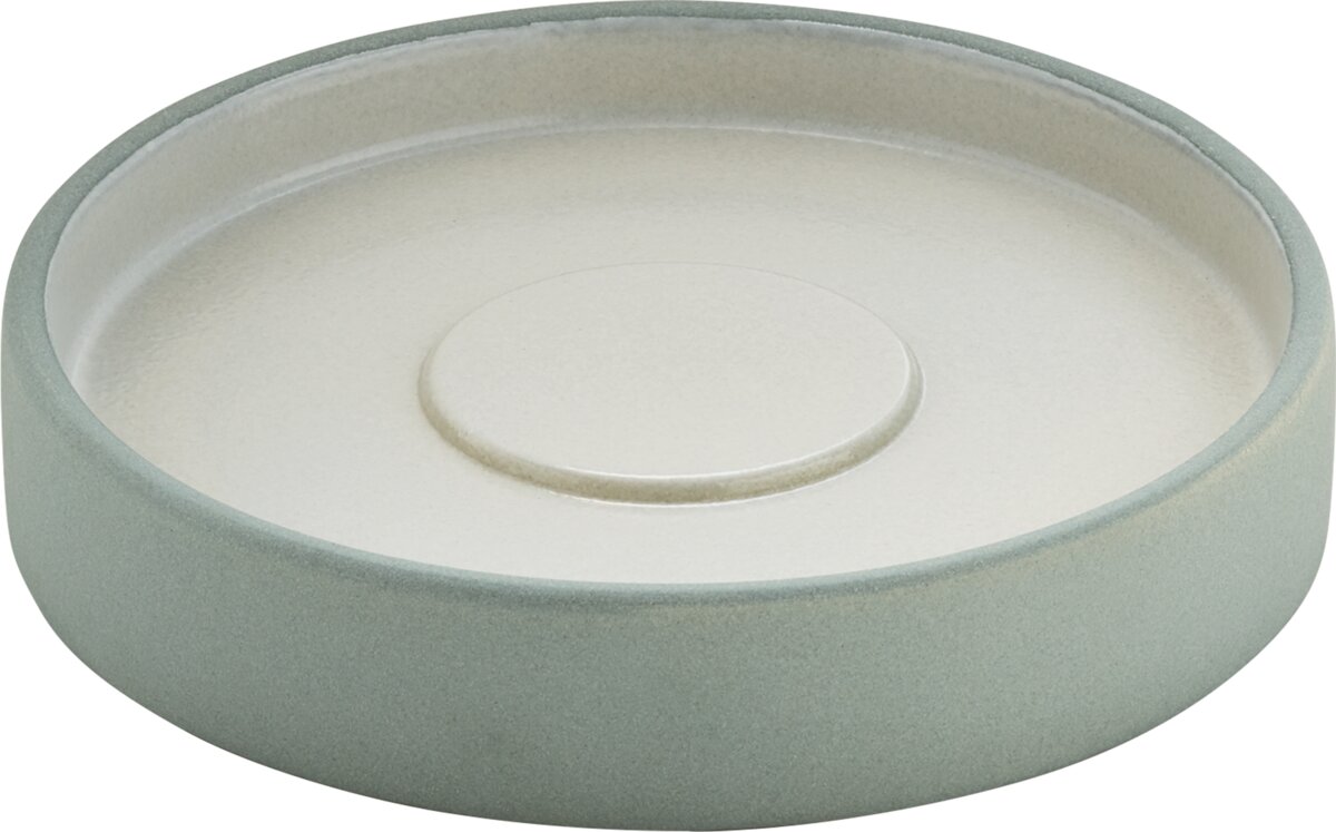 2in1 Grau-Weiß - Teller, Untertasse rund, 14 cm