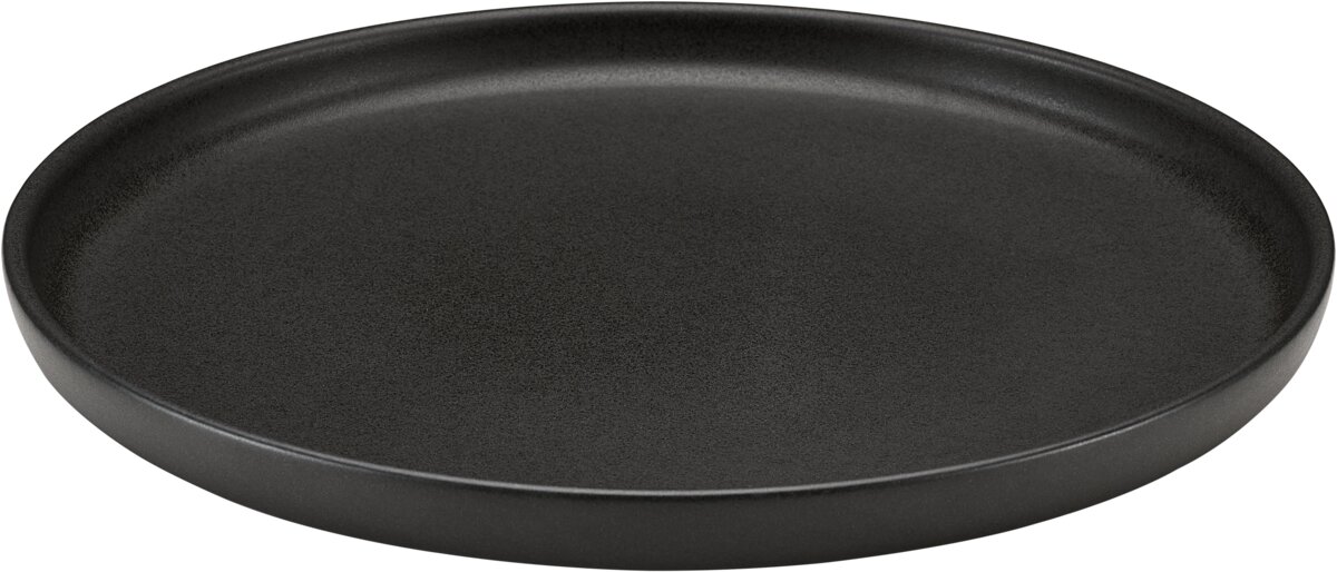 Elements Black - Teller flach rund, schwarz, 28 cm