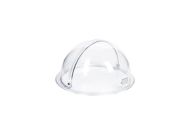 Cover - Rolltophaube, rund, glasklarer Kunststoff, 38 x 20 cm hoch