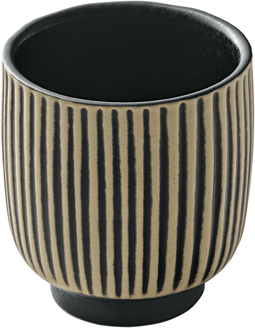Nara Black&White - Obertasse Relief, schwarz-weiß, 0.10 ltr.