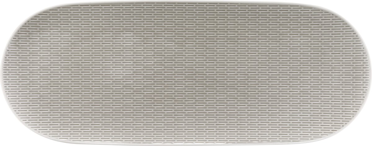 Scope glow GRAY - Platte oval coup Struktur 46 x 18 cm