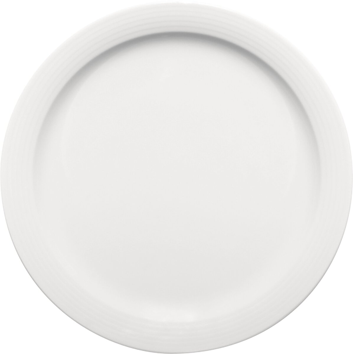 Dialog - Teller flach rund schmale Fahne Relief, 25 cm