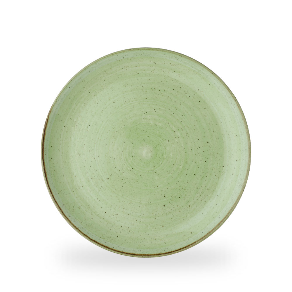 Churchill Stonecast Sage Green Teller Flach Coup 28.8 cm