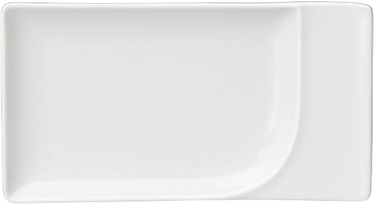 Fine Dining - Platte rechteckig Fahne 20 x 11 cm