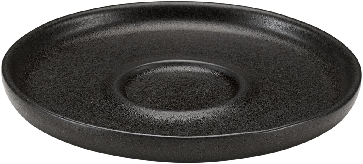 Elements Black - Untertasse rund, schwarz, 12 cm