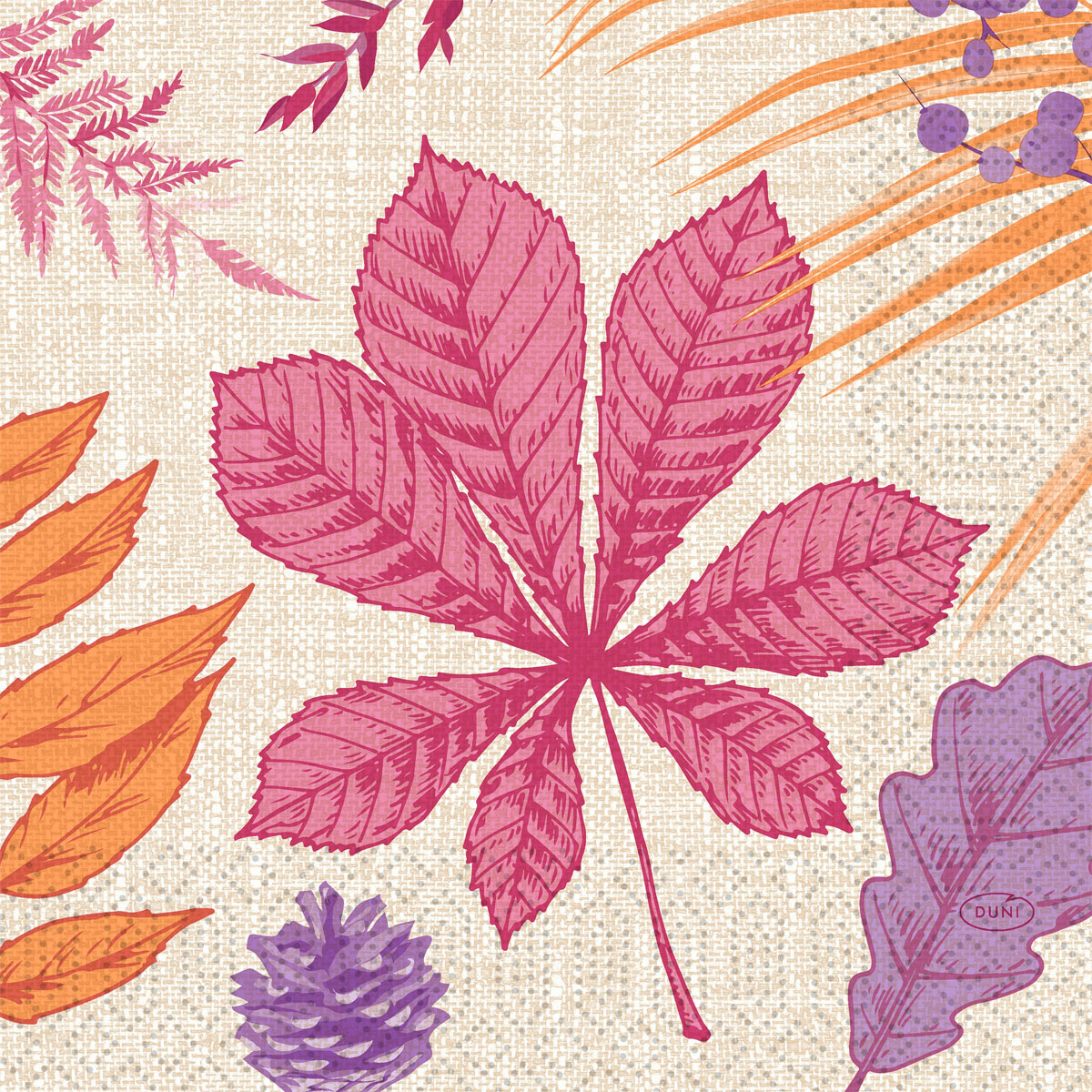 Zelltuchservietten - Bright Autumn, 33 x 33 cm, 3-lagig, 1/4-Falz