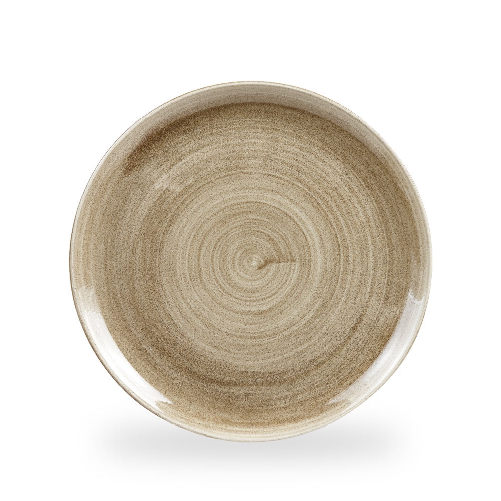 Churchill Stonecast Patina Antique Taupe Teller Flach Coup 28,8 cm