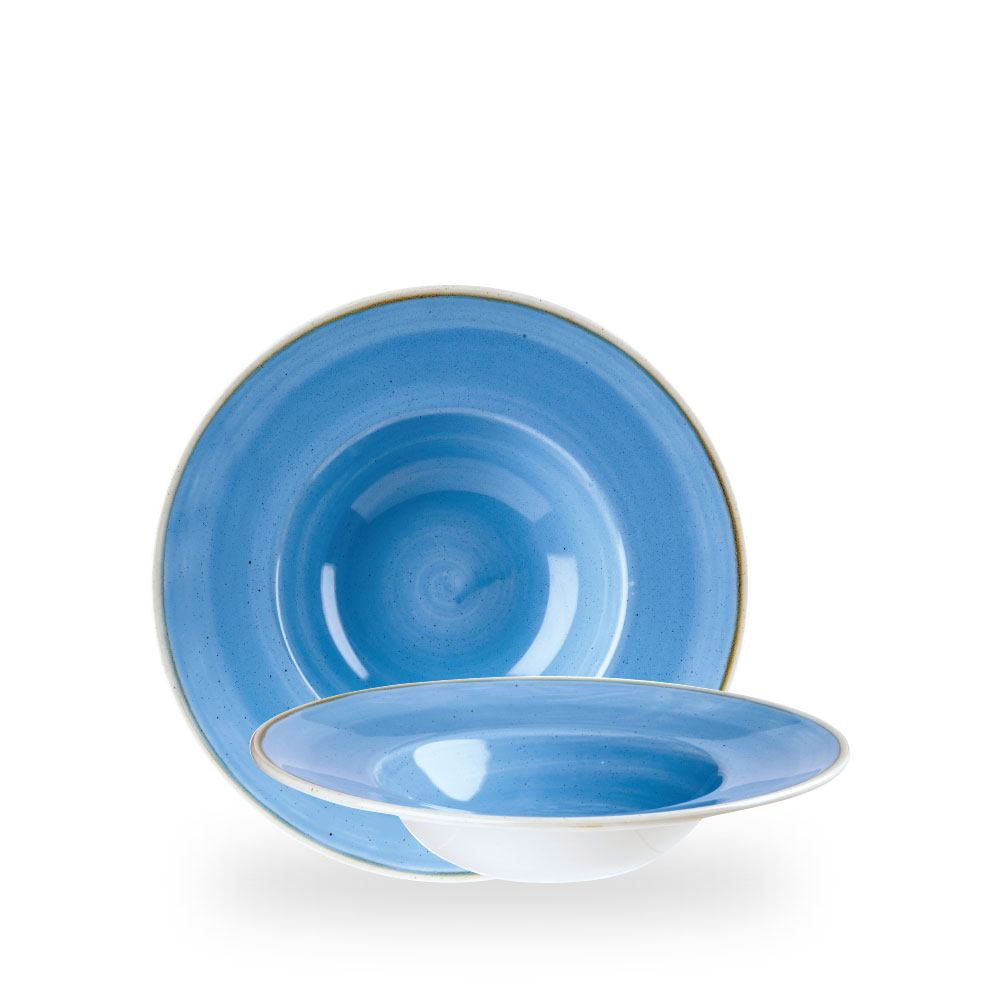 Churchill Stonecast Cornflower Blue Teller Tief 24 cm
