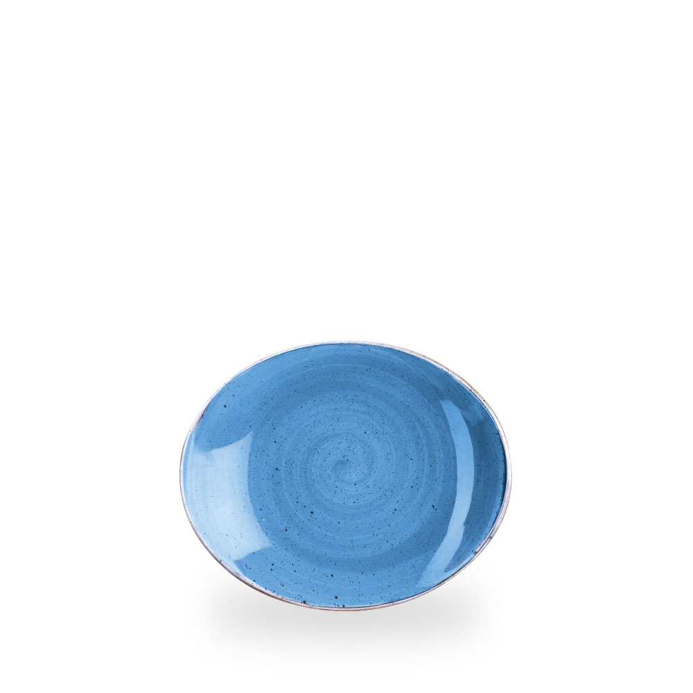 Churchill Stonecast Cornflower Blue Platte Oval 19,2 cm