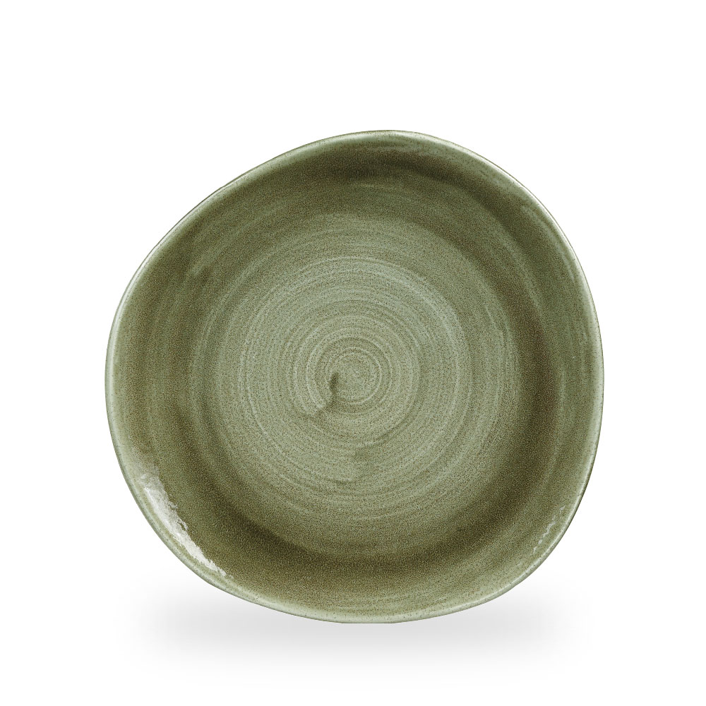 Churchill Stonecast Patina Burnished Green Teller Organisch 28,6 cm