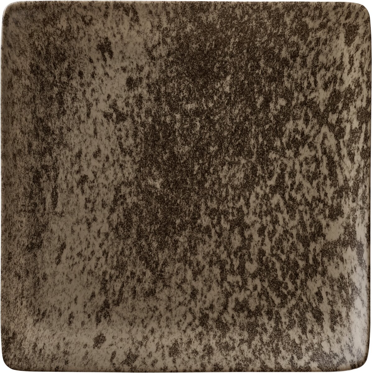 Sandstone Dark Brown - Teller flach quadratisch, 19 cm