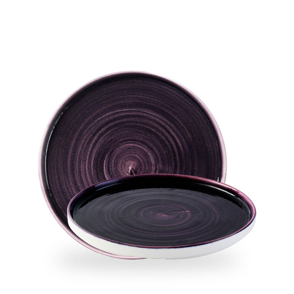 Churchill Stonecast Patina Deep Purple Flach Mit Steilrand 26 cm