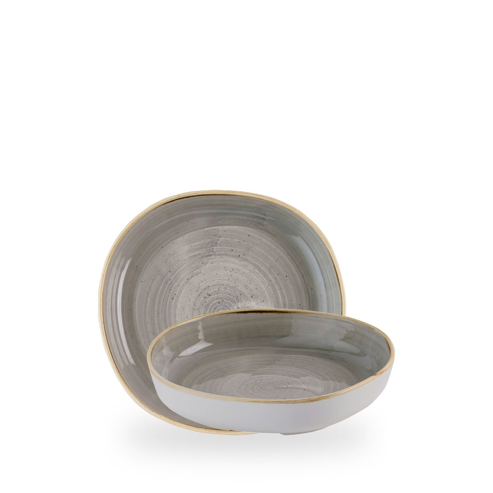 Churchill Stonecast Grey Teller Tief Mit Steilrand Organic 20 cm