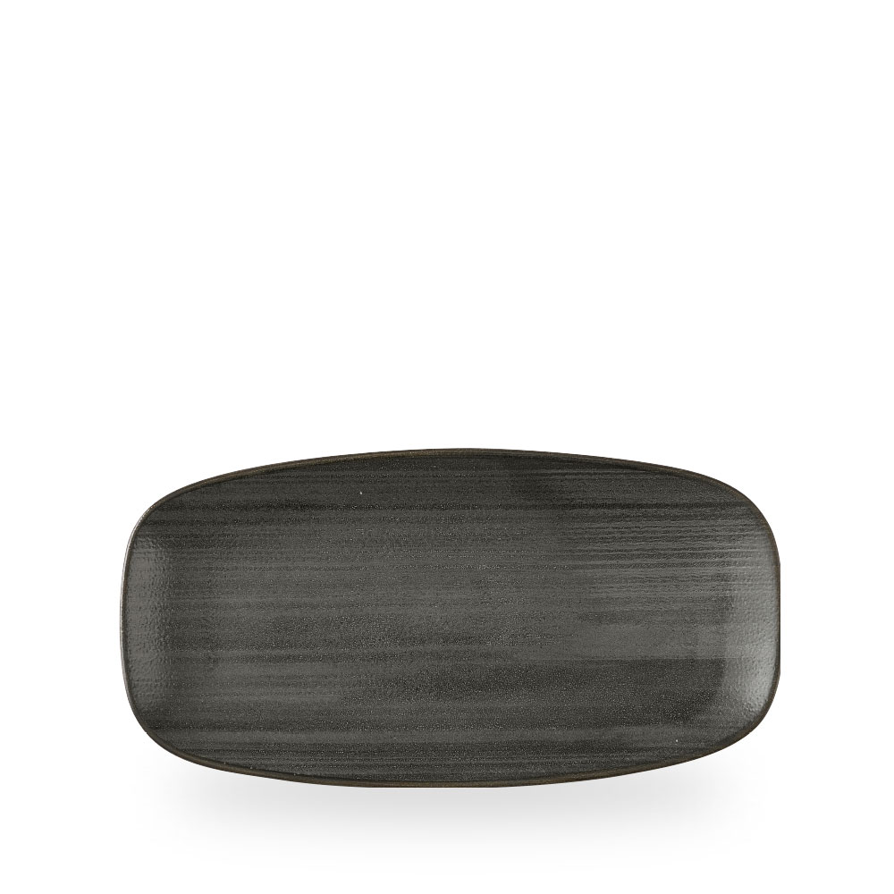 Churchill Stonecast Raw Black Platte Oblong Rechteckig 29,8 x 15,3 cm