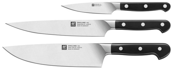 Messerset, 3-tlg ,Spick- und Ganiermesser 10 cm, Fleischmesser 20 cm, Kochmesser 20 cm