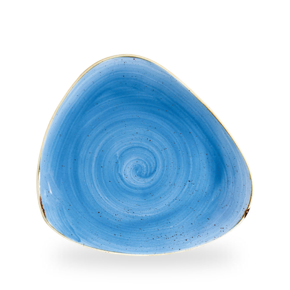 Churchill Stonecast Cornflower Blue Teller Dreieck. 31,1 cm