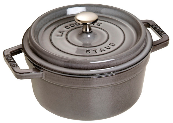 Cocotte, 20 cm, Graphit-Grau, rund, Gusseisen