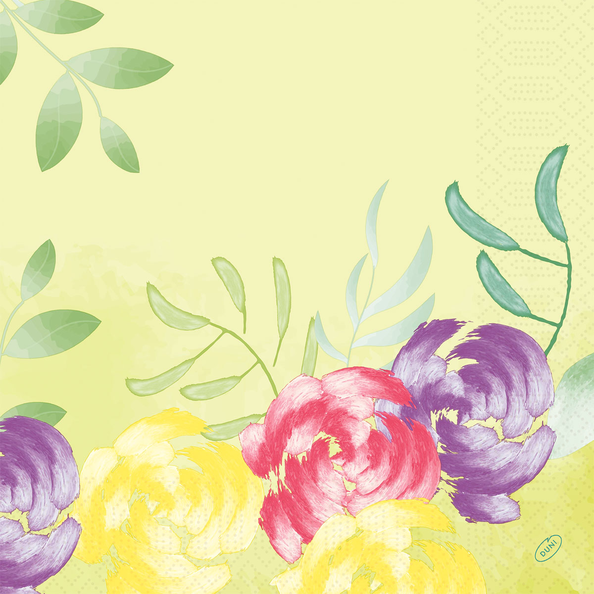 Zelltuchservietten - Soft Tropics, 40 x 40 cm, 3-lagig, 1/4 Falz