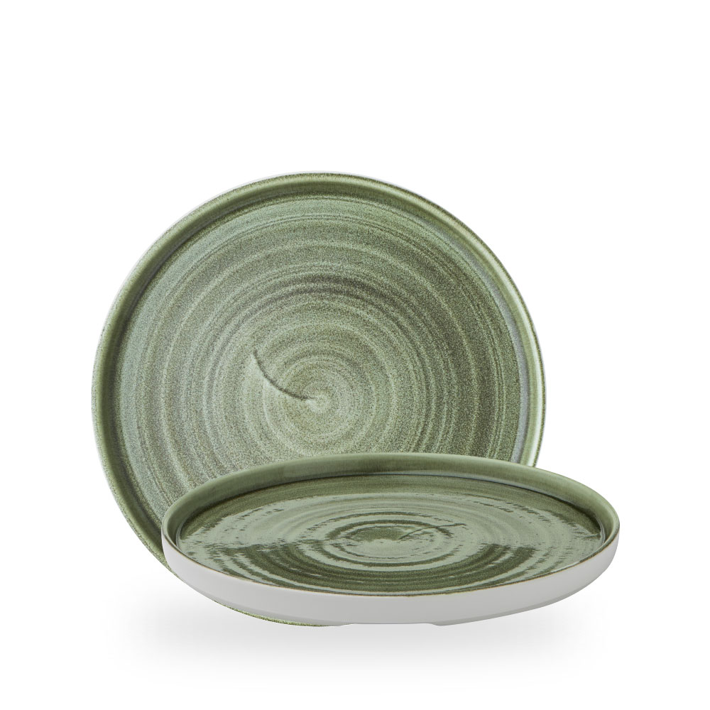 Churchill Stonecast Patina Burnished Green Teller Flach Mit Steilrand 26 cm