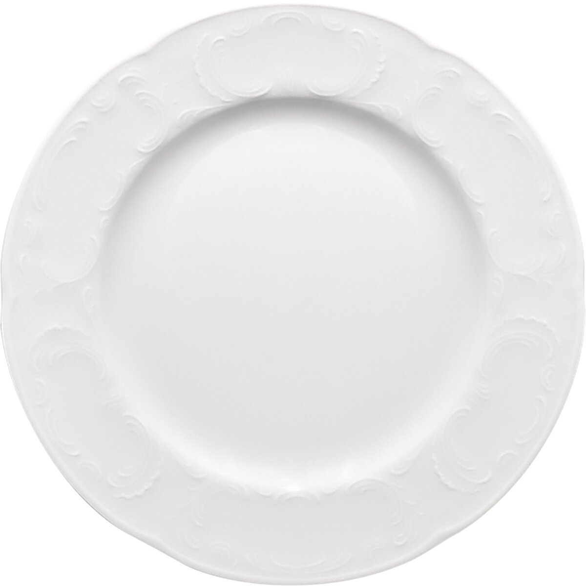Mozart - Teller flach rund Fahne Relief, 20 cm