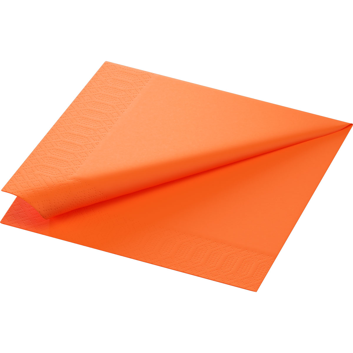 Zelltuchservietten, 40 x 40 cm, 3-lagig 1/4 Falz, sun orange
