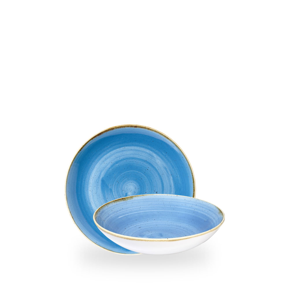 Churchill Stonecast Cornflower Blue Teller Tief Coup 18,2 cm