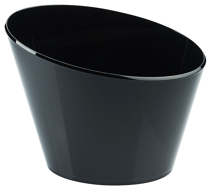 Sektkühler, oval schwarz 29 cm