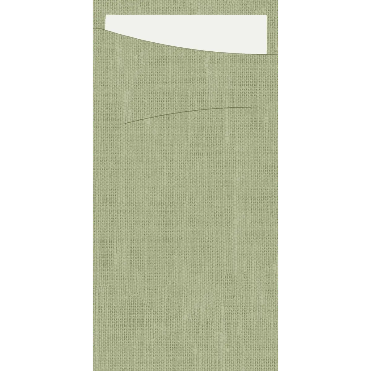 Sacchetto BIO Dunisoft, pistachio green, Serviette weiß, 230 x 115 mm