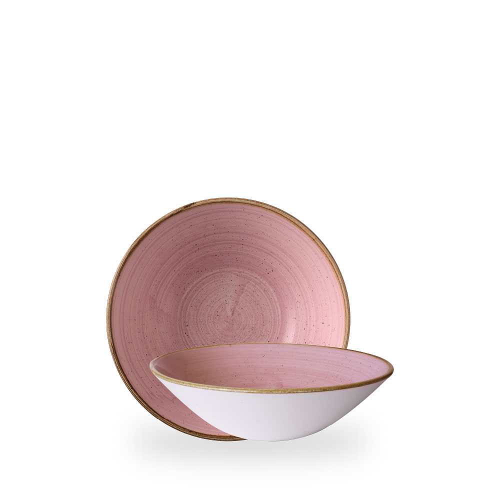 Churchill Stonecast Petal Pink Teller Tief Coup 19 cm