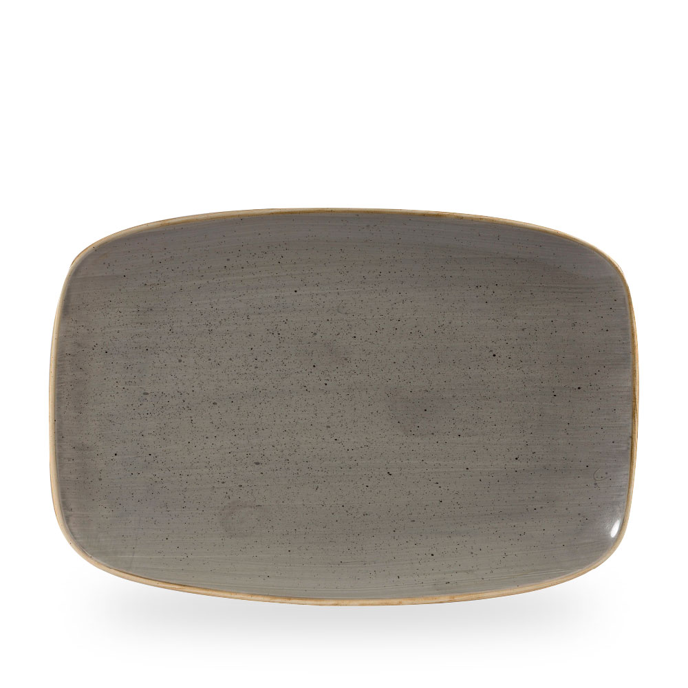 Churchill Stonecast Grey Oblong Chefs Platte 34.4 x 23.4 cm