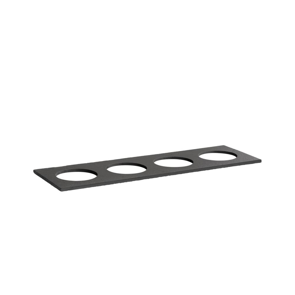 Valo - GN 2/4 Naturschieferplatte mit 4 Ausschnitten Ø 10.5 cm  