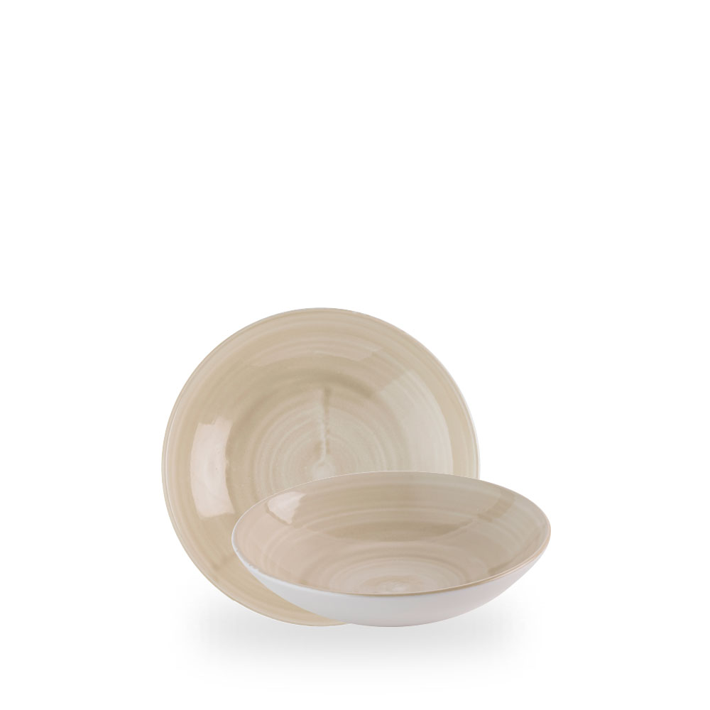 Churchill Stonecast Canvas Natural Teller Tief Coup 18,2 cm
