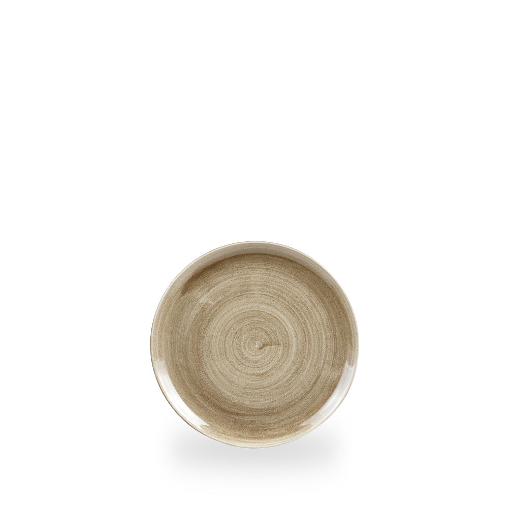 Churchill Stonecast Patina Antique Taupe Teller Flach Coup 16,5 cm